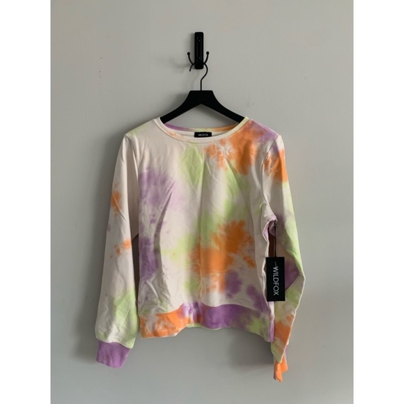 NEW WILDFOX Tie-Dye Crewneck in Sherbet Wash - Picture 1 of 1